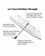 Foldable lightweight transparent umbrella cover