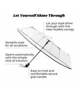 Foldable lightweight transparent umbrella cover