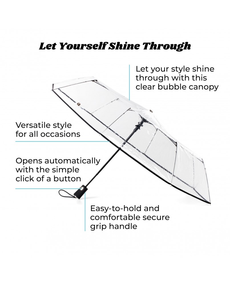 Foldable lightweight transparent umbrella cover