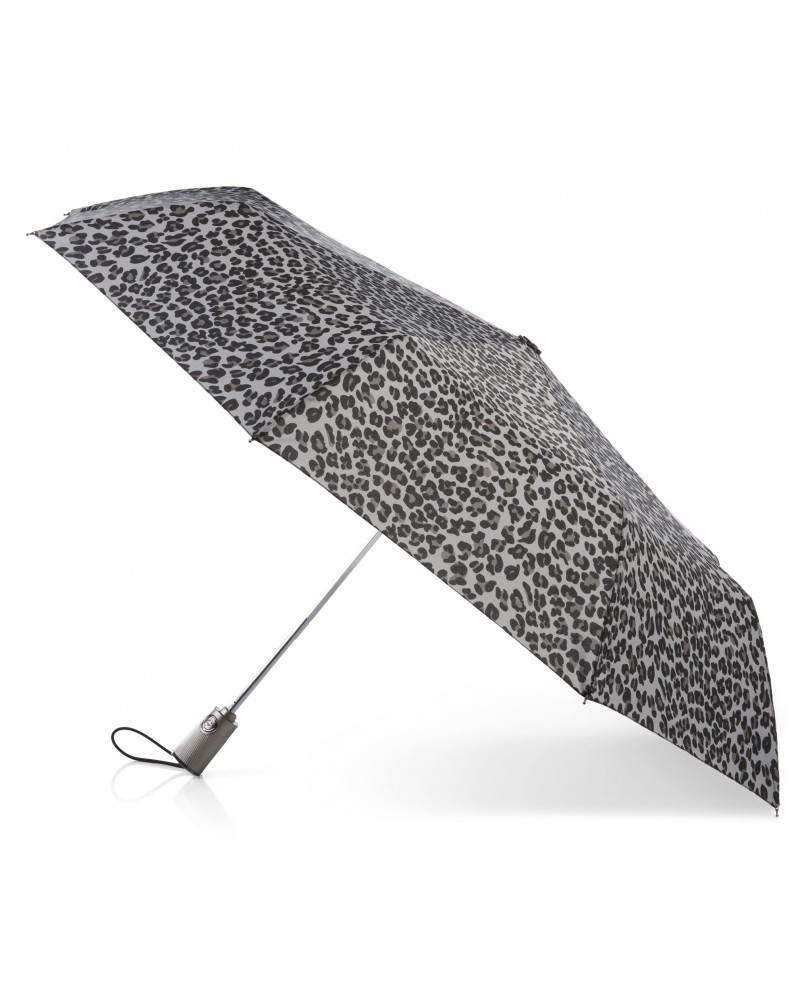Portable Grey Leopard Travel Umbrella