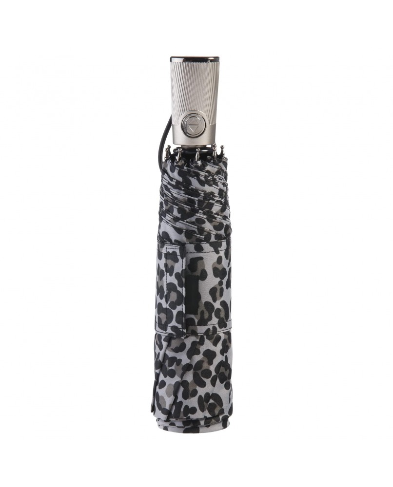 Portable Grey Leopard Travel Umbrella