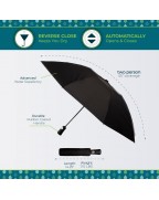 Tote Bag Reverse Folding Black Parasol